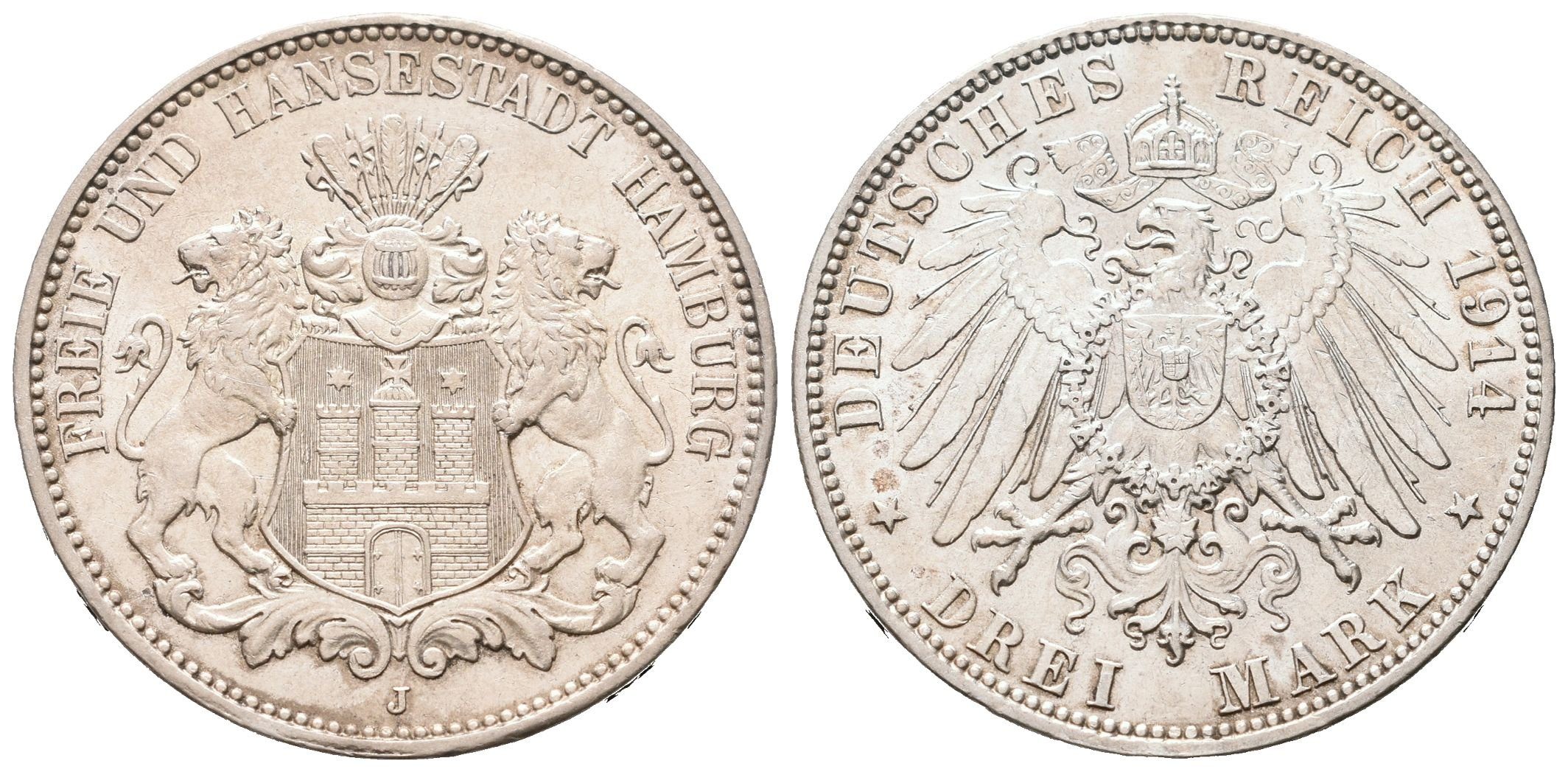 Hamburg, 3 Marka 1914 J