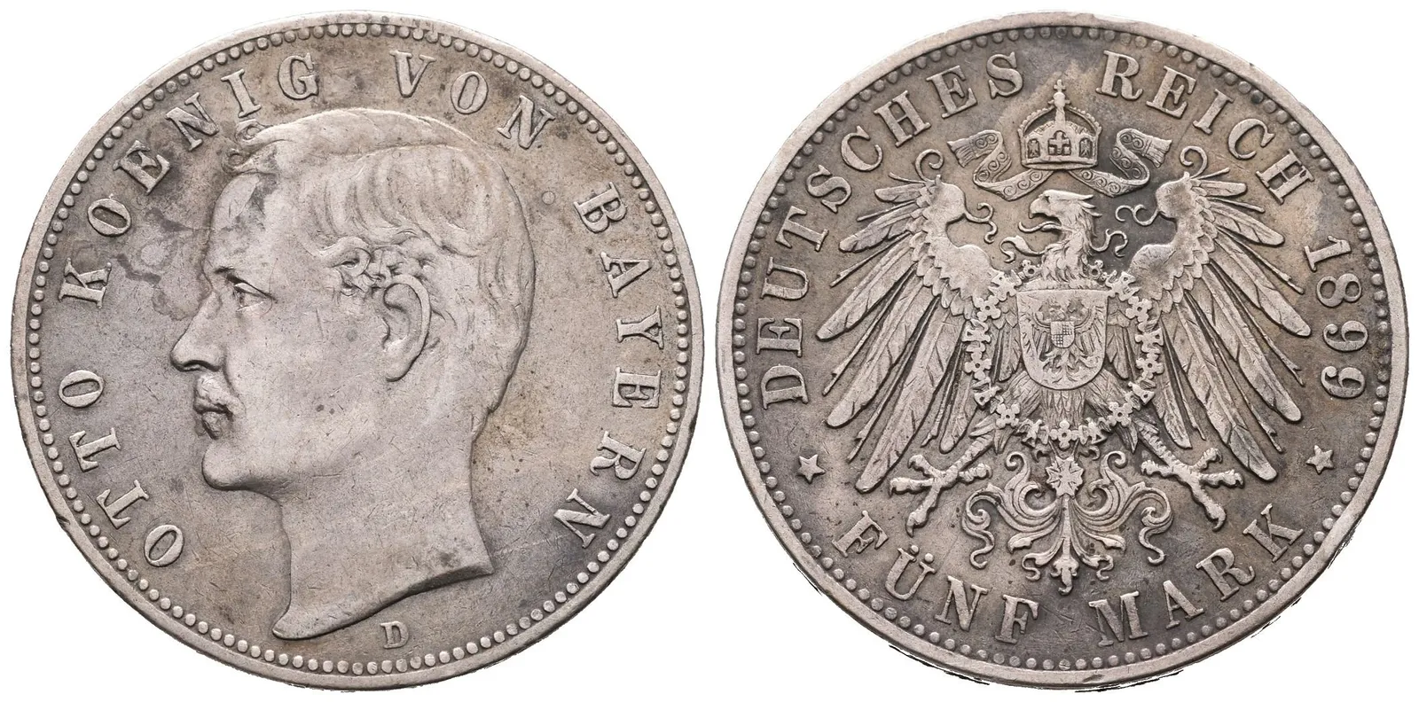 Bavorsko, 5 Marka 1899 D