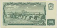 Československo, 100 Koruna 1961, II. vydání, poslední série X 96, číslovač Grafotechna, Hej.102aG - fotografie 2