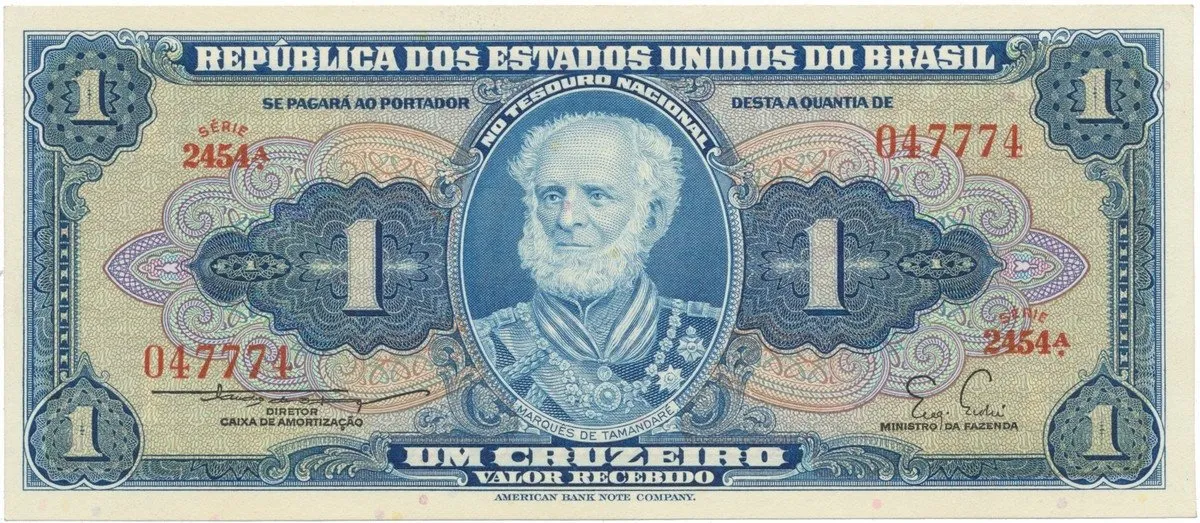 Brazílie, 1 Cruzeiro (1954~1958), P.150b