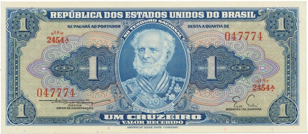 Brazílie, 1 Cruzeiro (1954~1958), P.150b