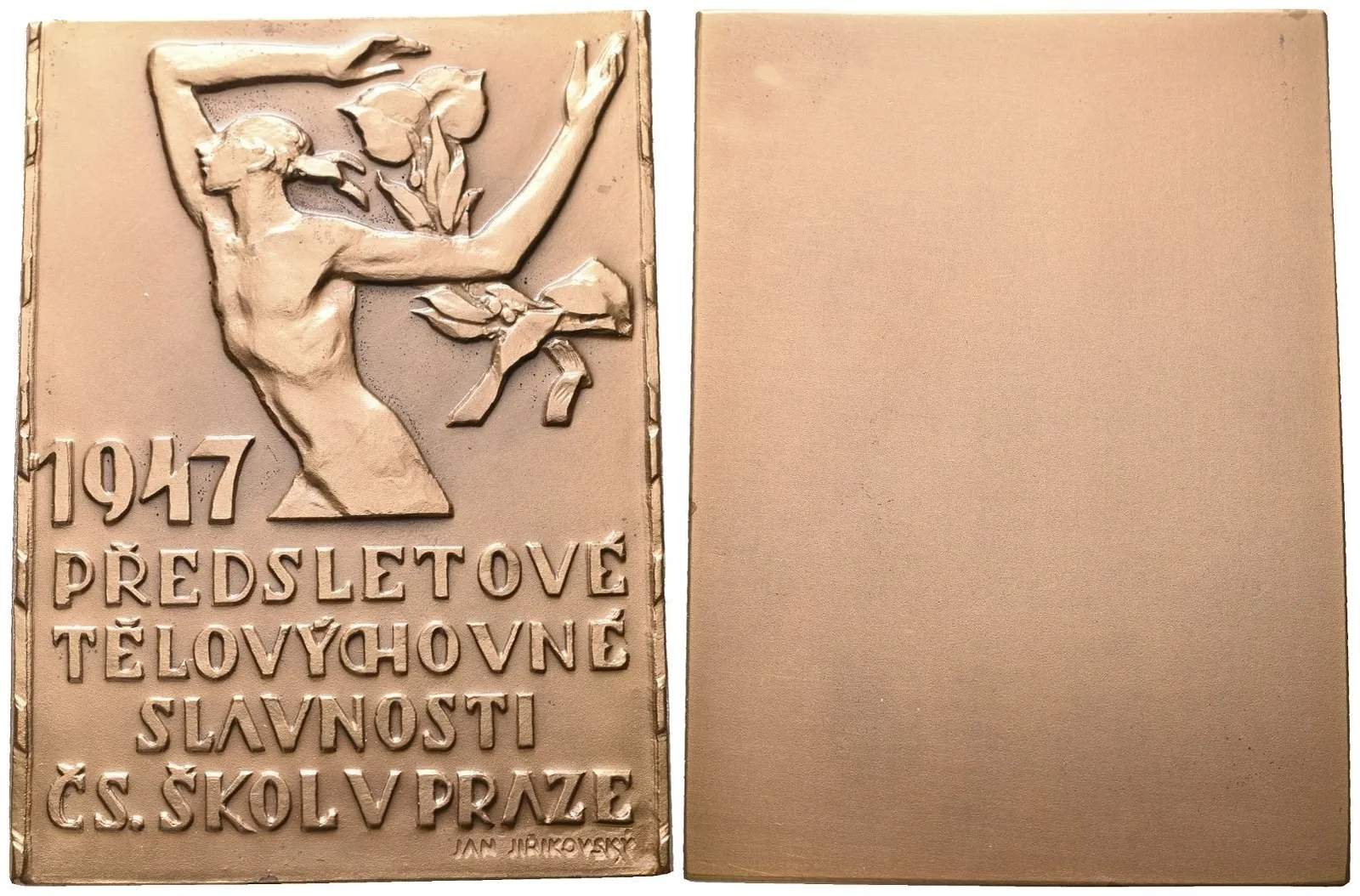 AE Plaketa 1947 - Předsletové tělovýchovné slavnosti čs. škol — 1