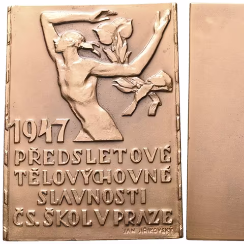 AE Plaketa 1947 - Předsletové tělovýchovné slavnosti čs. škol