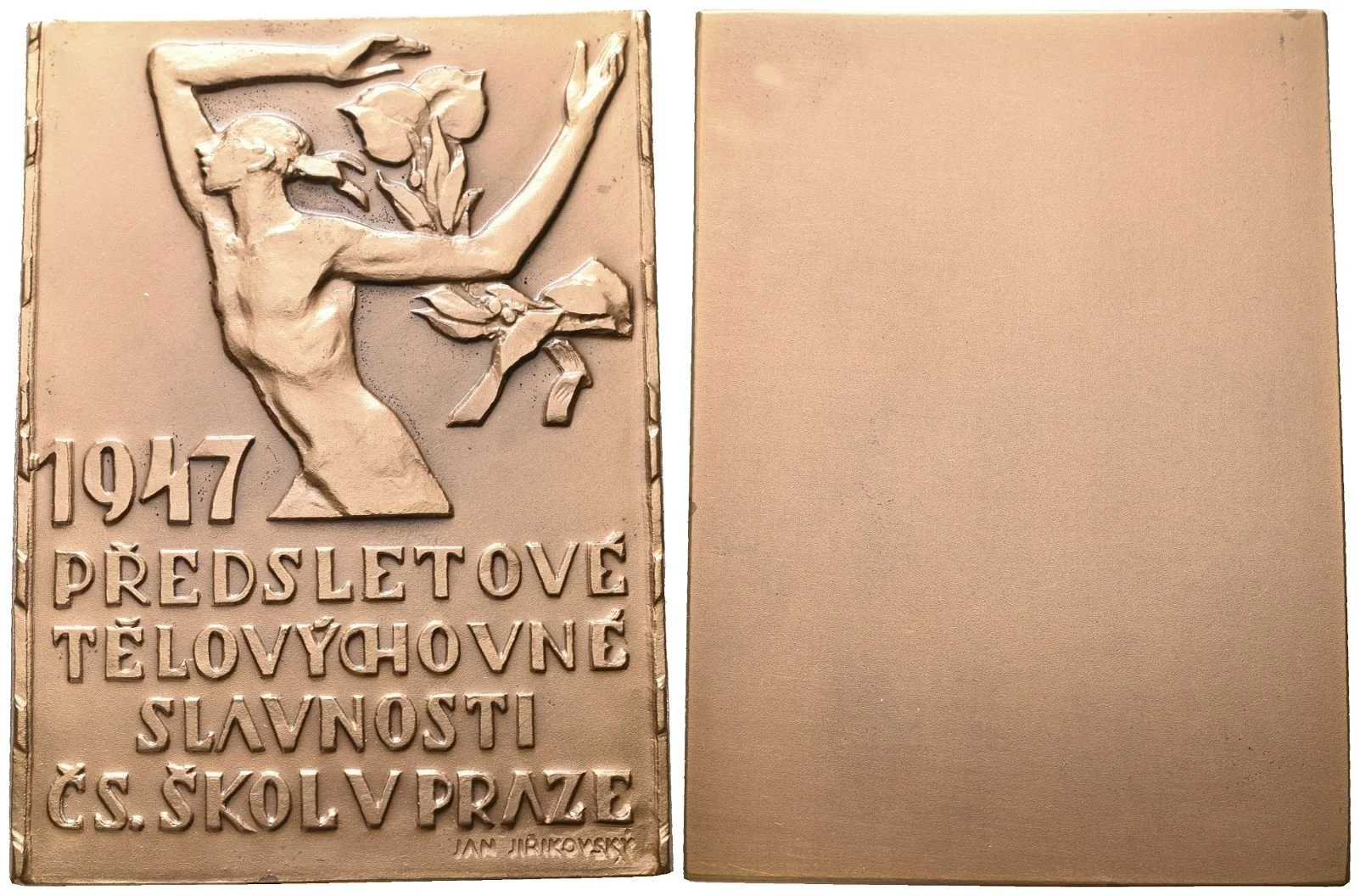 AE Plaketa 1947 - Předsletové tělovýchovné slavnosti čs. škol — 1