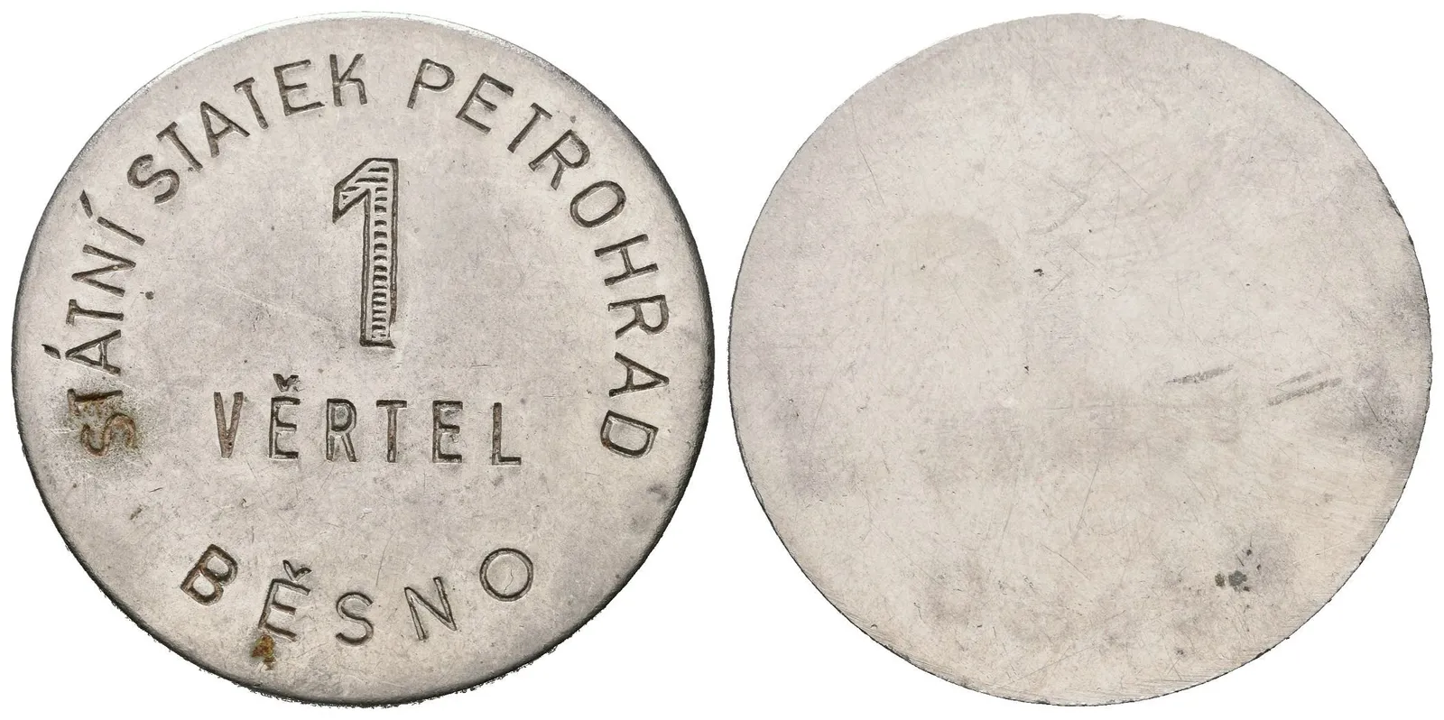 Běsno - Státní statek Petrohrad, známka na 1 věrtel chmele. Fe 34,5 mm — 1