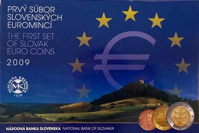 Ročníková sada mincí 2009 - SR - Eura Proof