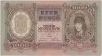 Maďarsko, 1000 Pengö 1943, Hej.H12a