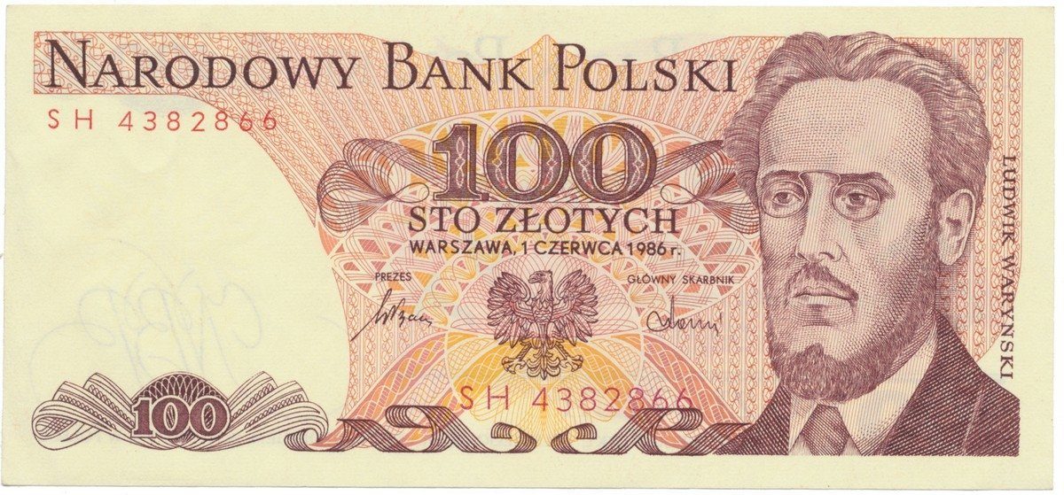 Polsko, 100 Zlotych 1985-1988, P.143e