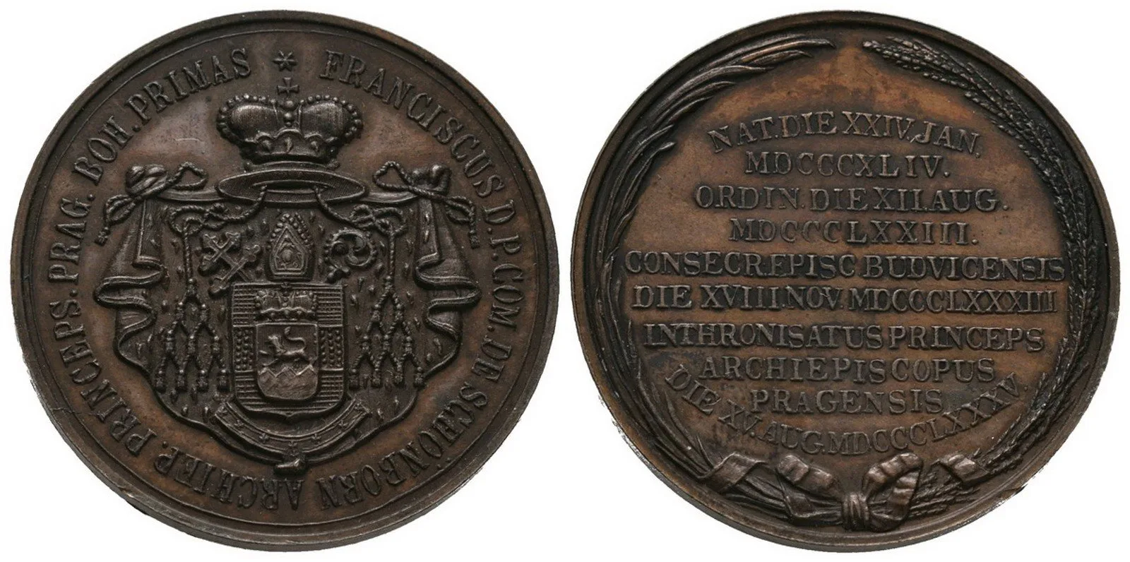 Praha - arcibiskupství, František de Paula hrabě Schönborn, 1885 - 1899 — 1