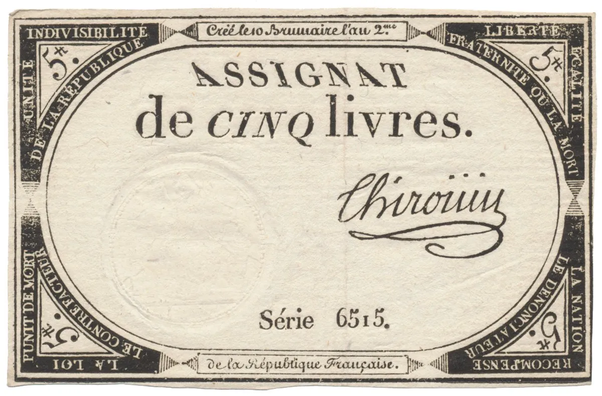 Francie, 5 Livres 1793, P.A76