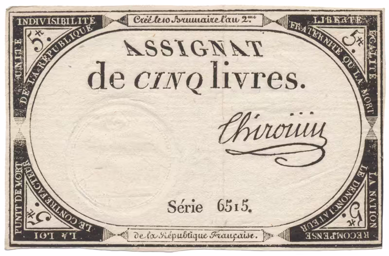 Francie, 5 Livres 1793, P.A76