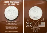 Ostrovy Turks a Caicos, 20 Crowns 1976 - USA - fotografie 2