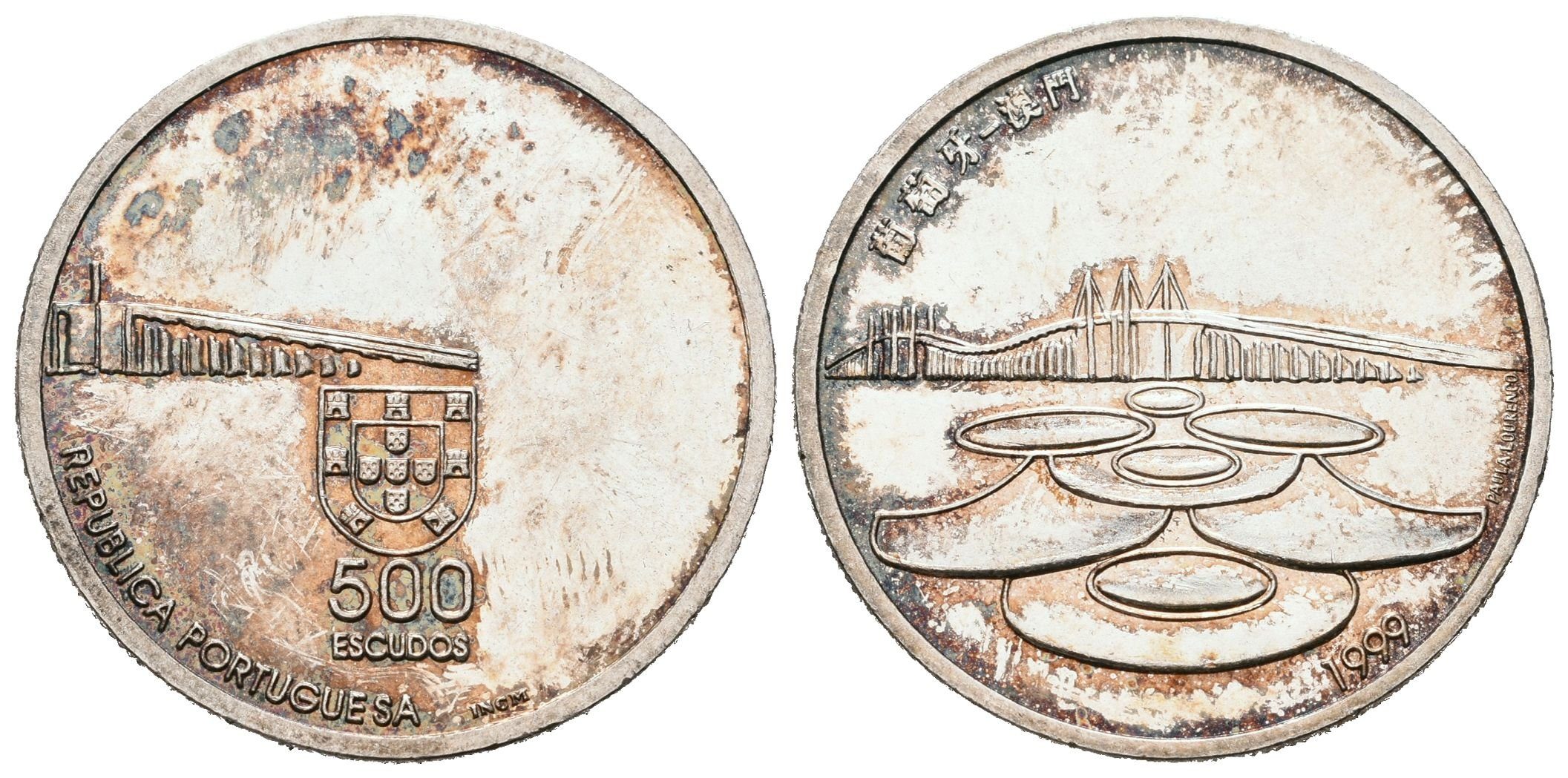 Portugalsko, 500 Escudos 1999 - Předání Macaa Číně