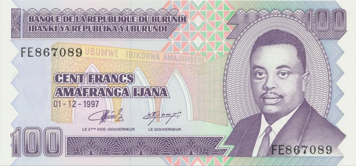 Burundi, 100 Francs 1997-2006, P.37b