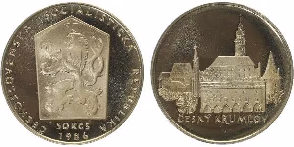 50 Kčs 1986 - Český Krumlov, PROOF