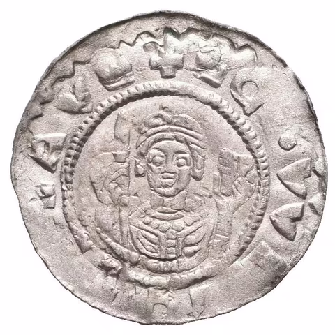 Denár, Cach 543, pěkná zachovalost, patina, lehce ned.