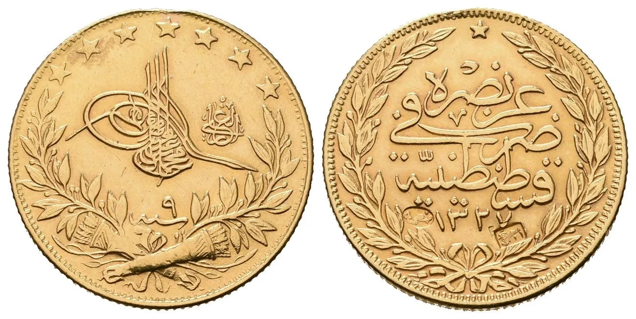Turecko, 100 Kurush 1327, rok 9 (1917)