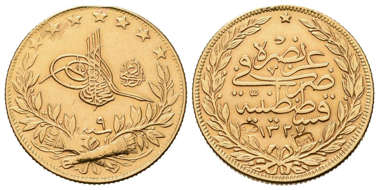 Turecko, 100 Kurush 1327, rok 9 (1917)