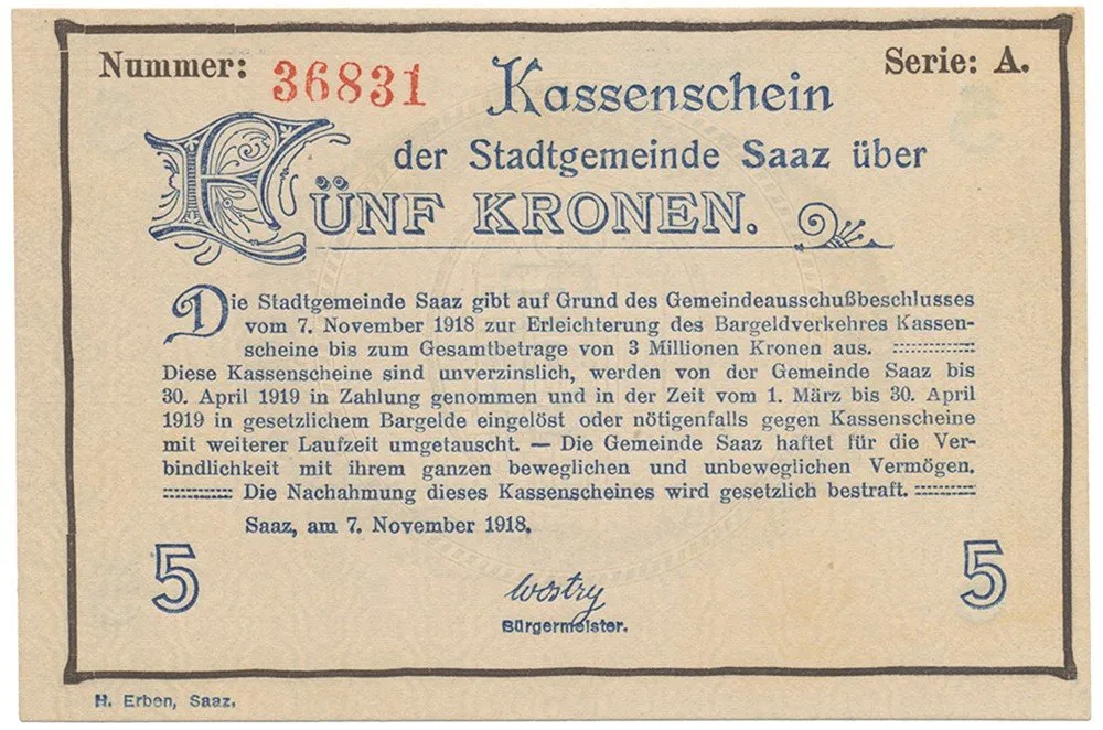 Nouzovky české od roku 1914 — 1