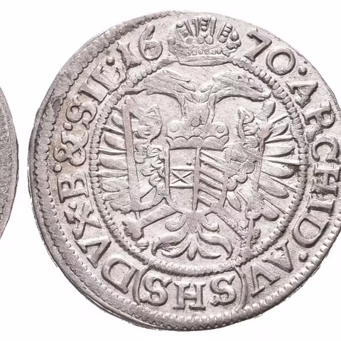 3 Krejcar 1670 SHS, Vratislav-Hammerschmidt, Hal.-, krásná zachovalost, zbytky lesku,