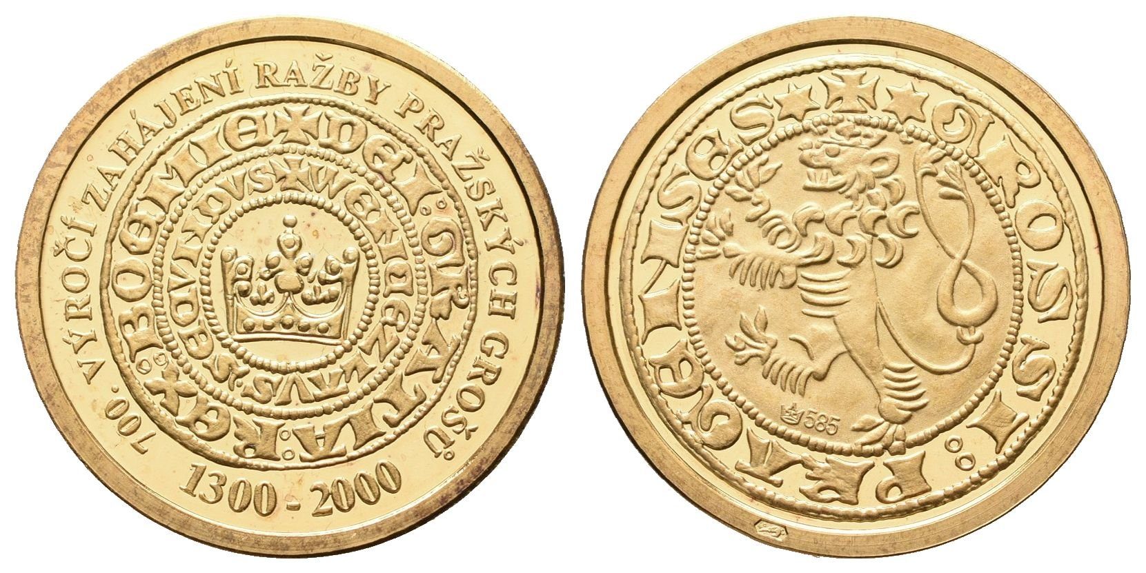 Medaile 2000 - Pražské groše 1300 - 2000