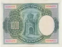 Španělsko, 1000 Pesetas 1925, P.70c - fotografie 2
