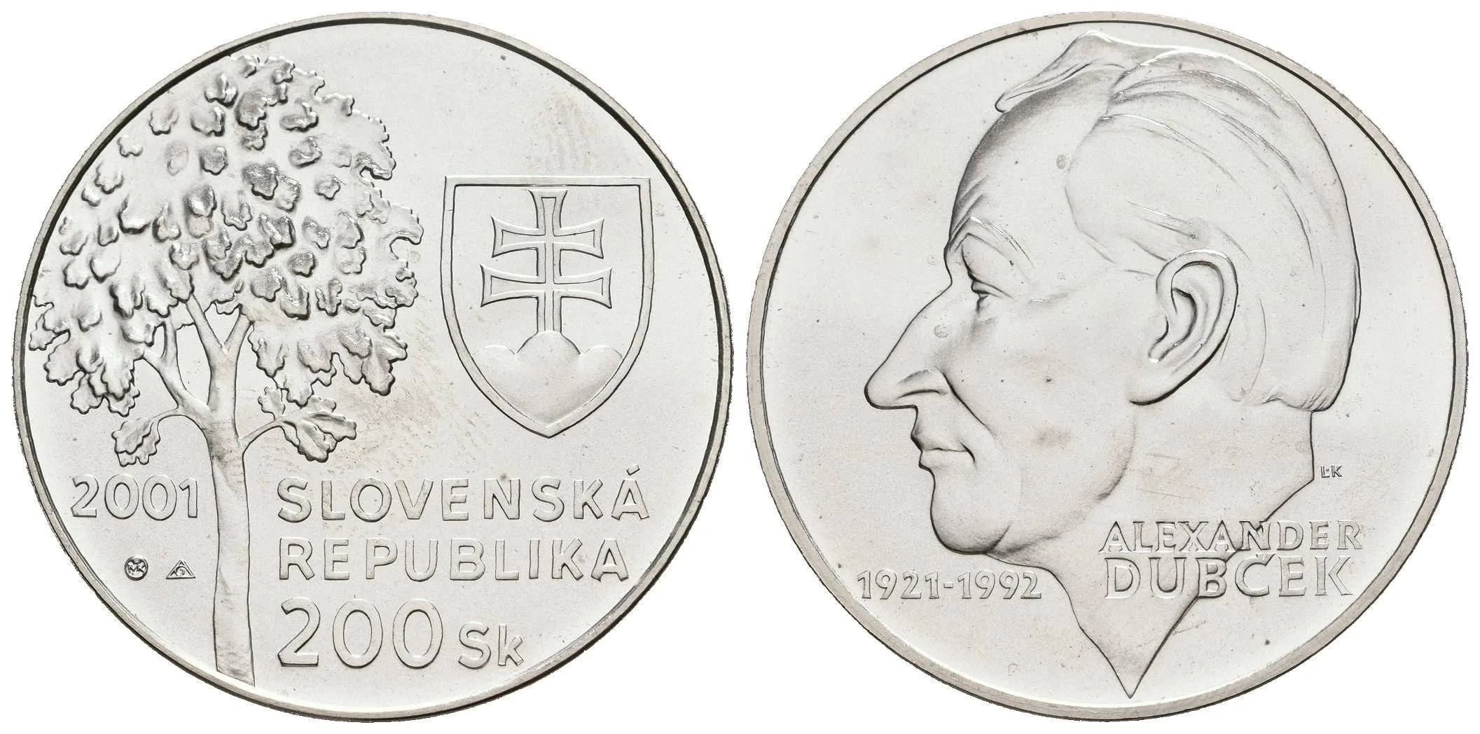 200 Sk 2001 - Alexander Dubček, Aurea.S45, kapsle — 1