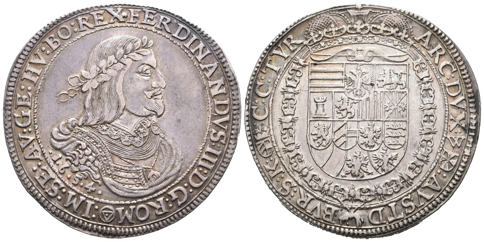 Tolar 1654, Vídeň, Dav.3183, KM.1833, krásná zachovalost, patina, zbytky lesku, — 1