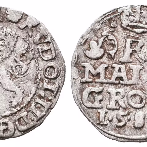 Malý groš 1582, Kutná Hora-Šatný, HN.2b (opis 7a), patina, lehký dvojráz