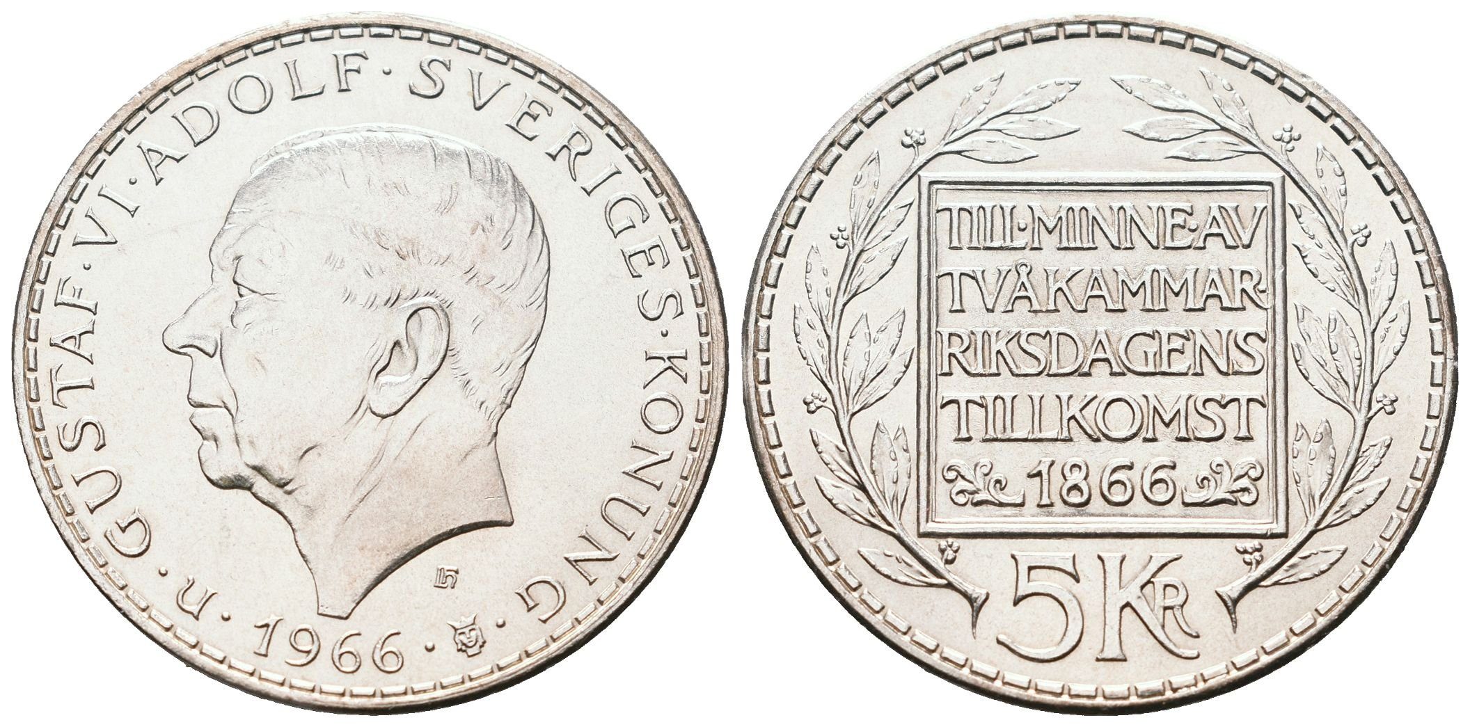 Švédsko, 5 Korun 1966