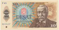 Československo, 10 Koruna 1986, série P, Hej.107bP
