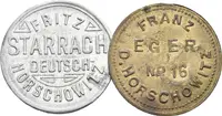 Hořovičky / Deutsch Horschowitz - Fritz Starrach, známka na věrtel chmele, — 1