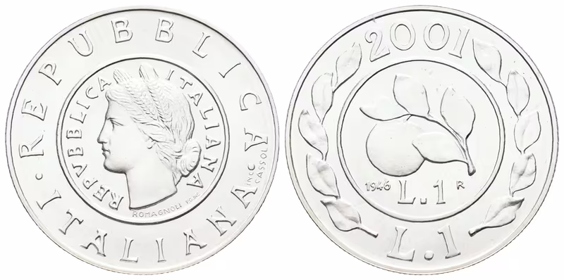 Itálie, 1 Lira 1946