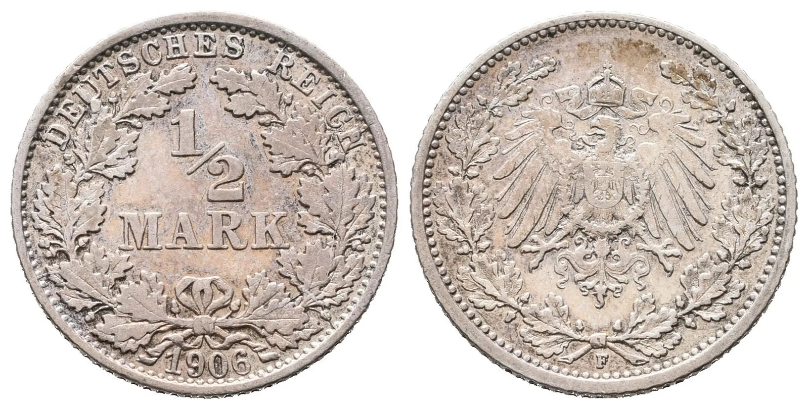 Německé císařství, 1/2 Marka 1906 F