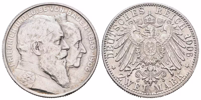 Baden, 2 Marka 1906 - Zlatá svatba