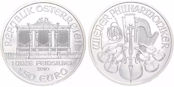 Rakousko, 1,50 Euro 2010 - Vídeňská filharmonie
