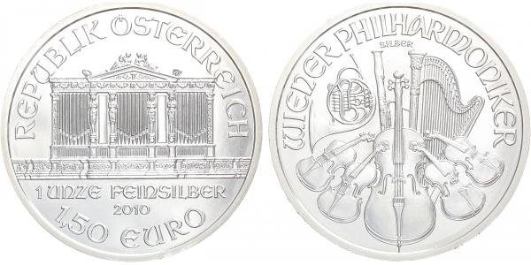 Rakousko, 1,50 Euro 2010 - Vídeňská filharmonie