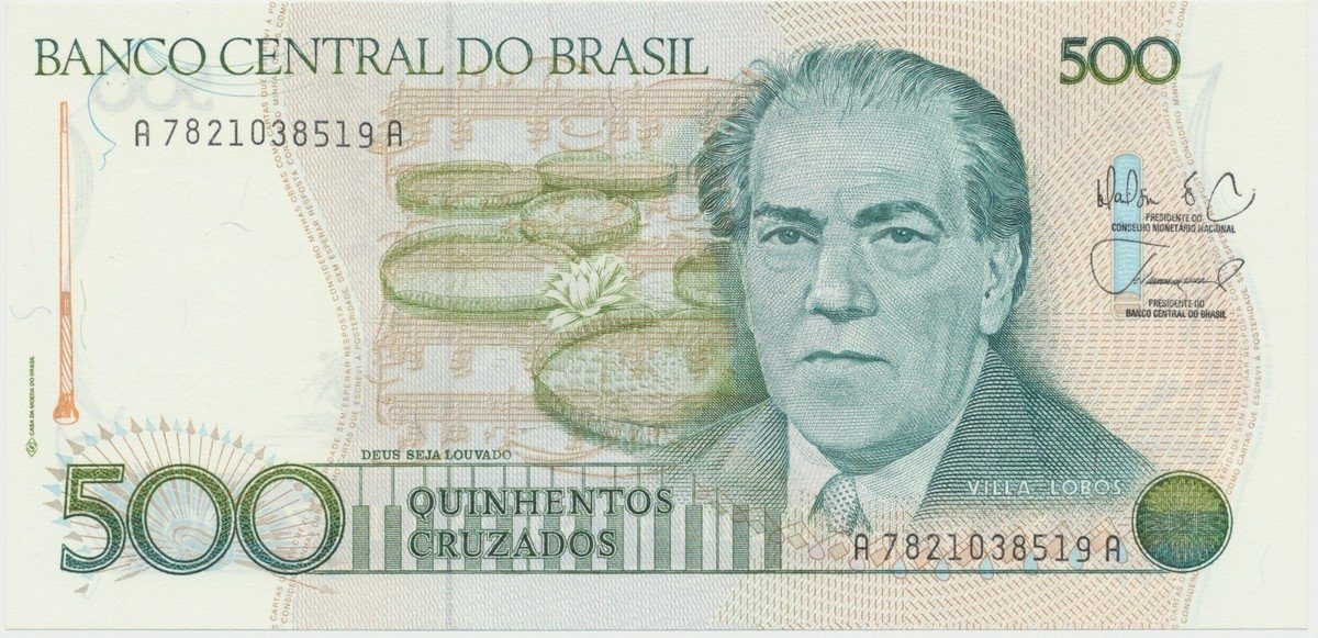 Brazílie, 500 Cruzados (1988), P.212d