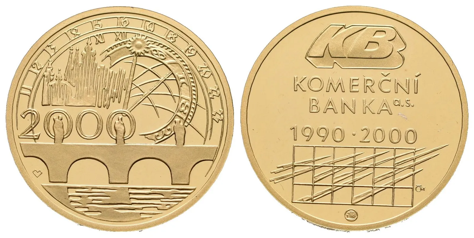 Medaile 2000 - K 10. výročí Komerční banky
