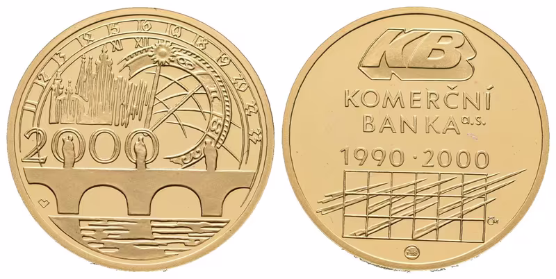 Medaile 2000 - K 10. výročí Komerční banky
