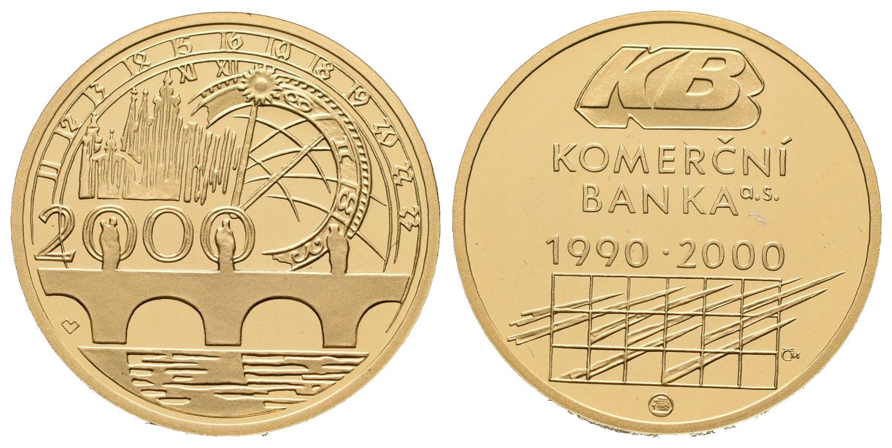 Medaile 2000 - K 10. výročí Komerční banky