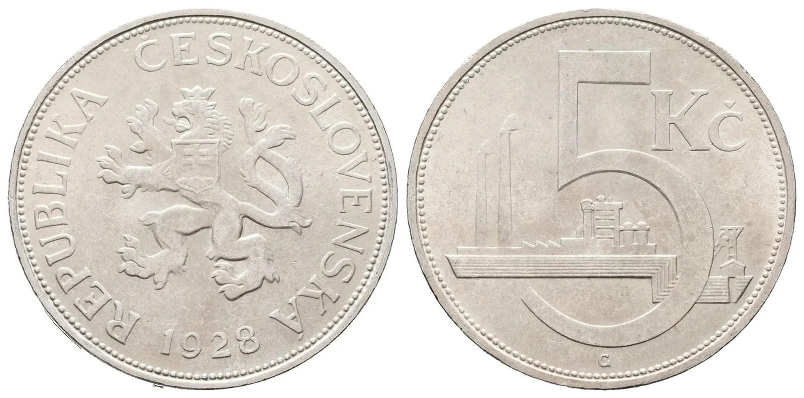 5 Koruna 1928, varianta A