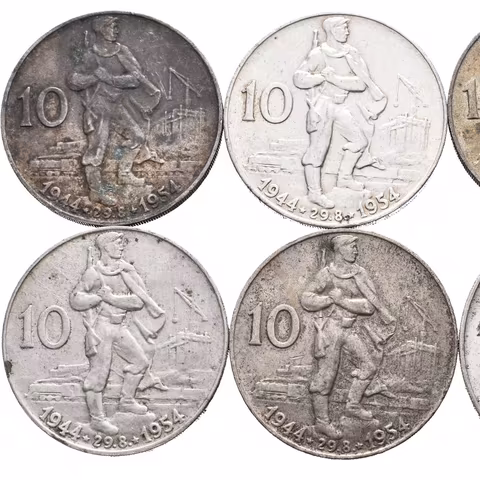 Soubor mincí 25 a 10 Kčs 1954 - Slovenské národní povstání,
