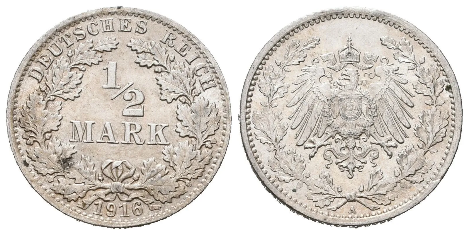 Německé císařství, 1/2 Marka 1916 A