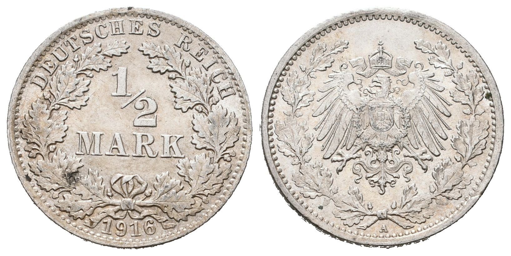Německé císařství, 1/2 Marka 1916 A