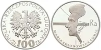 Polsko, 100 Zlotych 1974 - M. Curie-Skłodowská