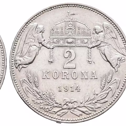 2 Koruna 1914 KB, patina, rysky_R!