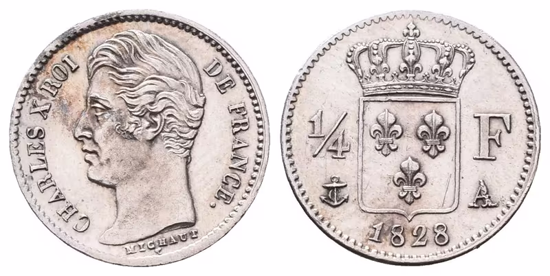 Francie, 1/4 Frank 1828 A