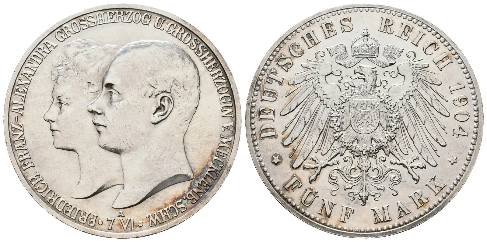 Meklenbursko, 5 Marka 1904 - Pamětní