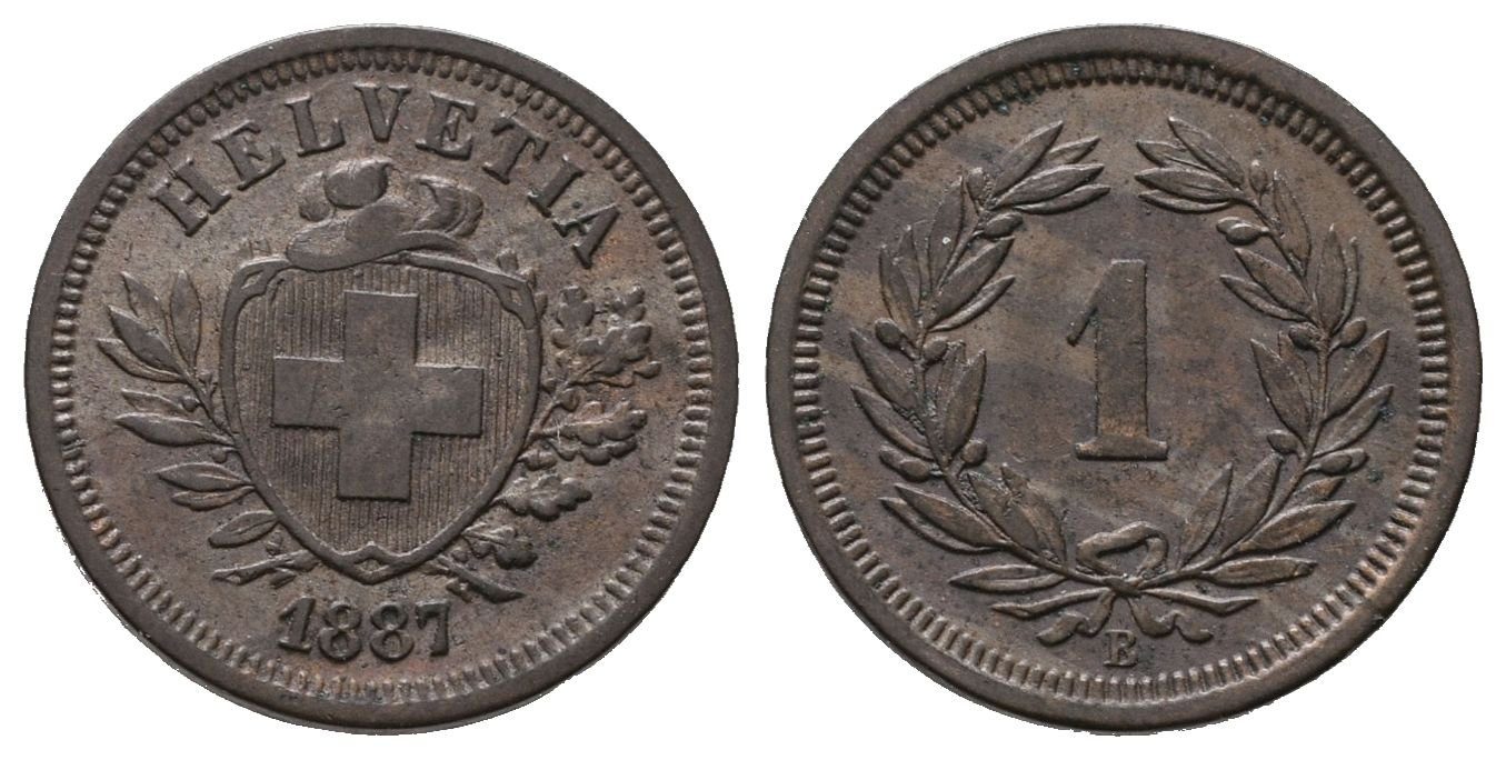 Švýcarsko, Rappen 1887 B